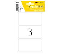 TopStick Multi Purpose Labels, 3 Labels per Sheet, 15 Sheets, 52 x 100 mm, 45 Labels, Self Adhesive Large Labels Stickers, Blank Sticky Labels for Office Kitchen Home, White