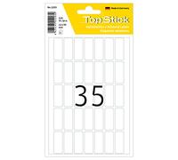 TopStick Multi Purpose Labels, 35 Labels per Sheet, 15 Sheets, 12 x 30 mm, 525 Labels, Self Adhesive Small Labels Stickers, Blank Sticky Labels for Office Kitchen Home, White