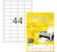 TopStick Self Adhesive Multipurpose Labels, 44 Labels per A4 Sheet, 100 Sheets,