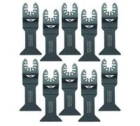 TopsTools 10pcs FA44L_10 44mm Fine Tooth Fast Fit Multitool Blades | Compatible with DeWalt, Stanley, Black & Decker, Bosch, Fein (Non-StarLock), fast fit mixed blades cut wood, metal & plastic