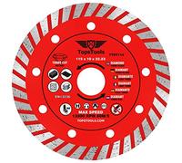 TopsTools 1pc TTDT115 115mm x 22.23mm Bore Turbo Diamond Cutting Disc