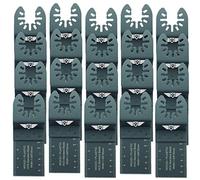 TopsTools 20pcs FA35F_20 35mm Fine Tooth Fast Fit Multitool Blades | Compatible with DeWalt, Stanley, Black & Decker, Bosch, Fein (Non-StarLock), fast fit mixed blades cut wood, metal & plastic