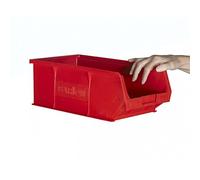 Topstore TC4 Storage Bins - Pack of 10 - H132mm x W205 x D350 mm - choice of colours (Red)