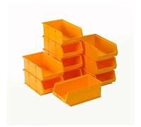 Topstore TC4 Storage Bins - Pack of 10 - H132mm x W205 x D350 mm - choice of colours (Yellow)