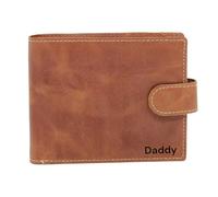 TOPSUM LONDON Personalized RFID Blocking Wallet Men - Custom Name Initial Engraved Wallets - Gift for Dad, Boyfriend, or Husband - Comes in an Elegant Gift Box (Tan #4021)