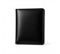 TOPSUM LONDON Ultra Slim RFID Blocking Leather Card Holder - Minimalist Men’s Credit Card Case with 8 Slots, Secure Popper Closure, Gift-Boxed | Compact Genuine Leather Wallet 4022 (Black)