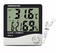 TopSun HTC-2 Indoor & Outdoor Digital LCD Thermometer / Hygrometer With Calendar and Clock (HTC-2)