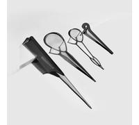 Topsy Tail Hair Tool - 4pcs Hair Looping Tool,Hair Braiding Tool with Rat Tail Comb,Tail French Braid Loop Tool,Hair Braiding Tool for Making Girls Hair Style,Hair Braiding Tool French Braid Loop Tool