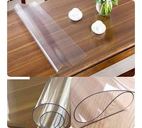Toptablecloths PVC Table Protector Table Cover/Protector Transparent Made to Measure (Available in (120x120 cm)