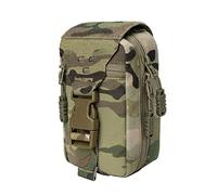 TOPTACPRO Small Tactical Medical Pouch Rip-Away MOLLE IFAK Pouch for Camping Hunting Traveling 500D Nylon (camo)