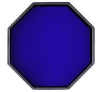 TOPTAN Dice Rolling Tray, Blue Felt Lined PU Leather Octagon Dice Tray for Dungeon Crawler Games