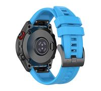 TopTen Quick Fit 22mm Silicone Watch Band, Replacement Wristband Compatible with Garmin Fenix 7/ Fenix 6/Fenix 5/Forerunner 935,945/Epix 2/Instinct 2 Strap (Sky Blue)