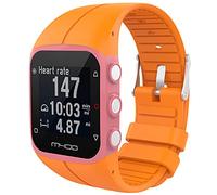 TopTen Silicone Sports Watch Band Wristband, Replacement Accessories Wristband Compatible for Polar M400/M430 Strap (Orange, Small)