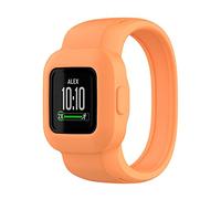 TopTen Soft Silicone Watch Band Replacement Wrist Strap Bracelet Wristband Compatible for Garmin vivofit jr. 3 Activity Fitness Tracker (Orange, Large)