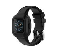 TopTen Soft Silicone Watch Band Replacement Wrist Strap Bracelet Wristband Compatible for Garmin vivofit jr. 3 Activity Fitness Tracker (Black)