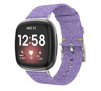 TopTen Watch Band Compatible for Fitbit Versa 3/ Sense Smartwatch, Nylon Fabric Bracelet Replacement Accessories Adjustable Wrist Strap (Purple)