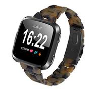 TopTen Watch Strap Compatible for Fitbit Versa 2/Versa/Versa Lite/Versa Special Edition Smartwatch, Resin Slim Bracelet Replacement Accessories Adjustable Wrist Band (R)