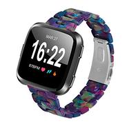 TopTen Watch Strap Compatible for Fitbit Versa 2/Versa/Versa Lite/Versa Special Edition Smartwatch, Resin Slim Bracelet Replacement Accessories Adjustable Wrist Band (T)