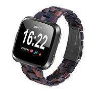 TopTen Watch Strap Compatible for Fitbit Versa 2/Versa/Versa Lite/Versa Special Edition Smartwatch, Resin Slim Bracelet Replacement Accessories Adjustable Wrist Band (L)