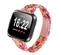 TopTen Watch Strap Compatible for Fitbit Versa 2/Versa/Versa Lite/Versa Special Edition Smartwatch, Resin Slim Bracelet Replacement Accessories Adjustable Wrist Band (J)
