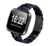 TopTen Watch Strap Compatible for Fitbit Versa 2/Versa/Versa Lite/Versa Special Edition Smartwatch, Resin Slim Bracelet Replacement Accessories Adjustable Wrist Band (G)