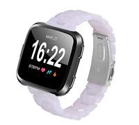 TopTen Watch Strap Compatible for Fitbit Versa 2/Versa/Versa Lite/Versa Special Edition Smartwatch, Resin Slim Bracelet Replacement Accessories Adjustable Wrist Band (M)