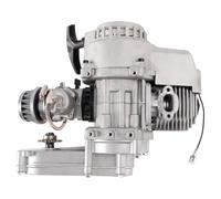 Topteng Complete 49cc 2-Stroke Engine with Transfer Box, fit for Pocket Bike, Dirt Bike, Mini Quad, Aluminum Complete Engine Unit with T8F Chain Sprocket, Sports Air Filter, 25:1 Fuel Mix Ratio