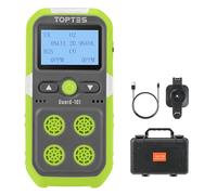 TopTes Guard-101 4 Gas Monitor Multi Gas Detector for H2S, CO, LEL and O2, with Vibration, Visual and Audible Alarms, 14h Long Battery Life, Safety Explosion-Proof, Gas Monitor for Work, Home - Green