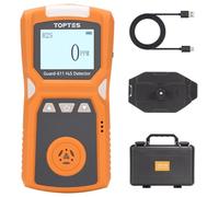 TOPTES Guard-611 Portable H2S Detector Features a Convenient H2S Monitor Clip on, Rechargeable with 5-Day Battery, Low Battery Warning, Safety Explosion-Proof-Orange