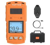 TopTes Guard-756 Upgraded Oxygen Detector, 0-30% VOL, Portable O2 Monitor, 0.5s Fast Response, Rechargeable O2 Gas Detector, with Vibe, Light & Sound Alarms, Dust and Explosion Proof, for Work, Home