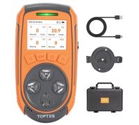 TopTes Guard-863Pro 4 Gas Monitor Multi Gas Detector for H₂S, CO, LEL, and O₂, with TFT Color Screen, Upgraded O₂ Sensor (5-Year Lifespan), USB Data Export, 18h Battery Life, Reliable for Work & Home