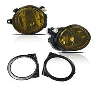 TOPTHAN Fog Lights for BMW E46 E39 3 Series 5 Series M M3 M5 M-Tech, 09/2000-12/2007, HB4 Yellow Glass Bulbs, with Light mout