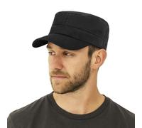 TOPTIE Army Cadet Cap Hat Polyester Cotton Twill Security Hat-Black