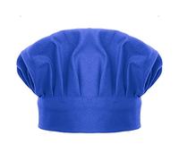 TOPTIE Chef Hat for Kid & Adult, Cotton Elastic Adjustable Kitchen Cooking Baking Hat-Blue-L