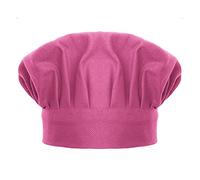 TOPTIE Chef Hat for Kid & Adult, Cotton Elastic Adjustable Kitchen Cooking Baking Hat-Hot Pink-M