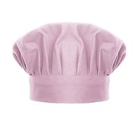 TOPTIE Chef Hat for Kid & Adult, Cotton Elastic Adjustable Kitchen Cooking Baking Hat-Light Pink-L