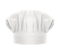 TOPTIE Chef Hat for Kid & Adult, Cotton Elastic Adjustable Kitchen Cooking Baking Hat-White-S