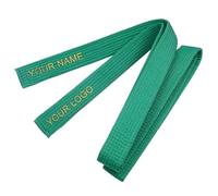 TOPTIE Custom Embroidered Karate Belt, Martial Arts TaeKwonDo Judo Rank Belt-Green-Size 2