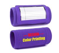 TOPTIE Custom Football Wristband with QB Playbook, Color Printing Playbook Wristband Wrist Coach Armband for Tennis Soccer- Purple