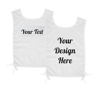 TOPTIE Custom Golf Caddie Bib with Name Patch, Event Vest Sports Pinnie for Adults-White-Adult