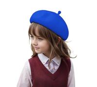 TOPTIE Kids' Wool French Warm Beret 80% Wool Classic Artist Hat for 2-10 Years Old-Royal Blue