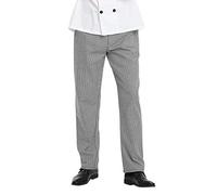TOPTIE Men's Black Houndstooth Cargo Style Kitchen Work Chef Pant