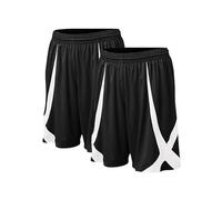 TOPTIE Men's Lounge Walking Shorts Pajama Active, for Football MMA, No Pockets-2 Pack Black-XL