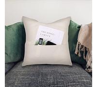 TOPTIE Sublimation Pocket Pillow Cases for Books Stuff Storage, 16 x 16 Inches Linen Blank Pillow Covers