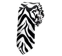 TOPTIE Zebra Print Tie Unisex Skinny Tie Necktie Tie for Business Wedding 2 Inch