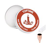 Toptime Candle Adhesive, 100g Soft Paste Candles Glue for Multiple Sizes of Candlestick Holder, Candle Putty to Hold Candles in Place for Candlestick, Sticky Wax in Metal Tin for Parties and Home Use