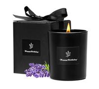 Toptime Scented Candle - Happy Birthday Lavender Aromatherapy, Natural Soy Wax, Luxury Strong Scent, Long Burning 30 Hours - Birthday Gifts for Women & Men