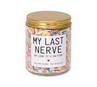 Toptime Scented Candle, Lavender Scented Candles Gifts for Women Men, Natural Soy Wax Candle with Rainbow Sprinkles, 35 Hours Long Burning Aromatherapy Candles for Daily - 180g My Last Nerve Candle