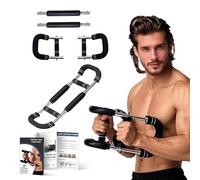 TOPtoper Twister Arm Trainer, Adjustable Chest Workout Equipment, Arm Trainer for Men, Arm Exercise Equipment, Chest Trainer for Men, Forearms Muscle Training Fitness Equipment (GREY, 60-80lbs)