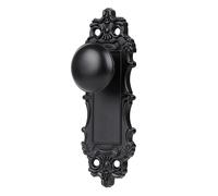ToPToToo Matte Black Dummy Door Knob Interior, Antique Old Style Door Knob Replacement for Closet Vintage Bifold Cabinet Dummy Door Handles No Lock,2 Pack